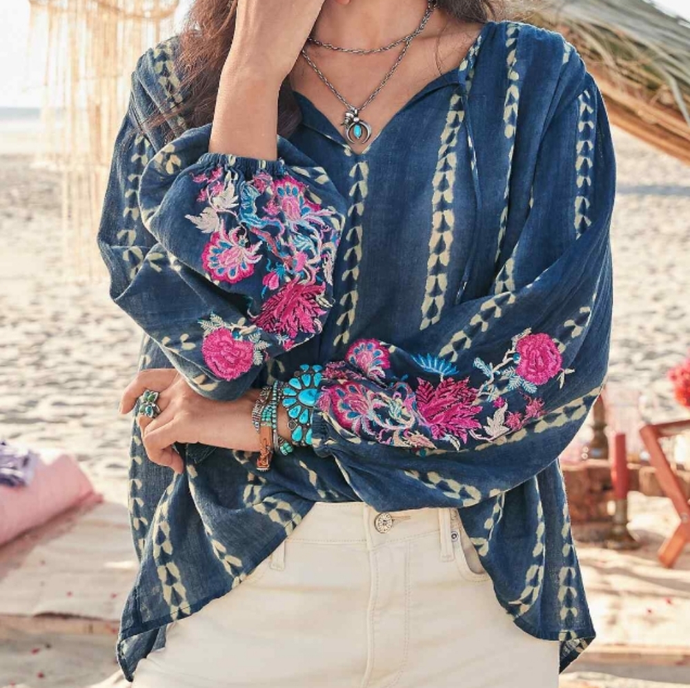 Sundance Catalog Joy in Beauty Blouse, Small Petite